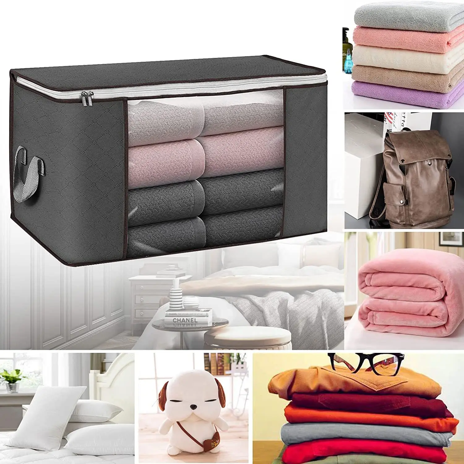 Bedding Organizer Storage Container Clear Window Sturdy Zippers Quilt Storage Bag Buy Storage