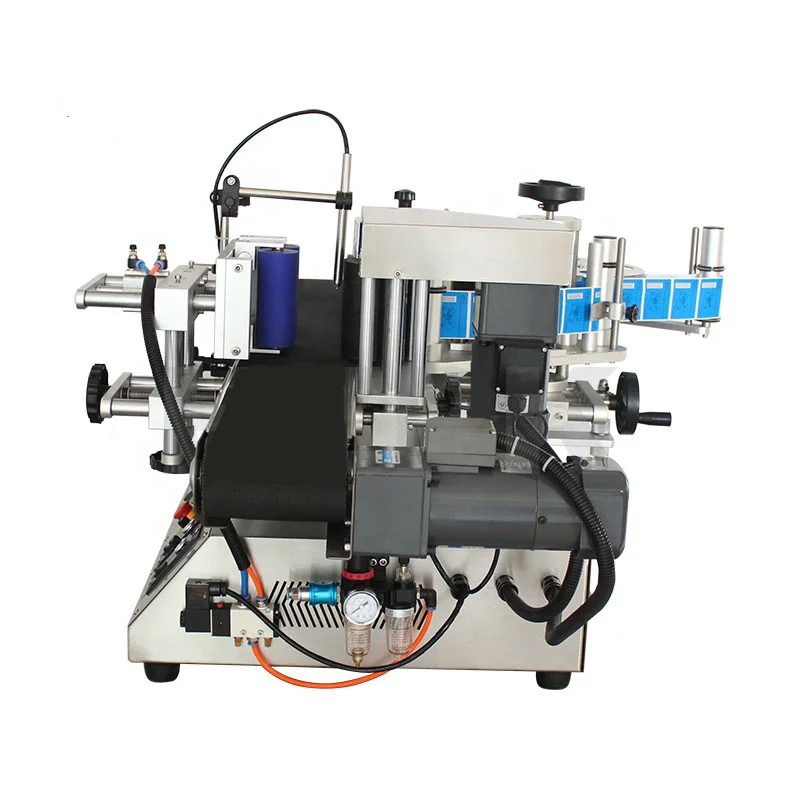 Wanhe Automatic Double Side Labeling Machine, Labeling Machine Round Bottles ,sticker Labeling Machine with Date Print