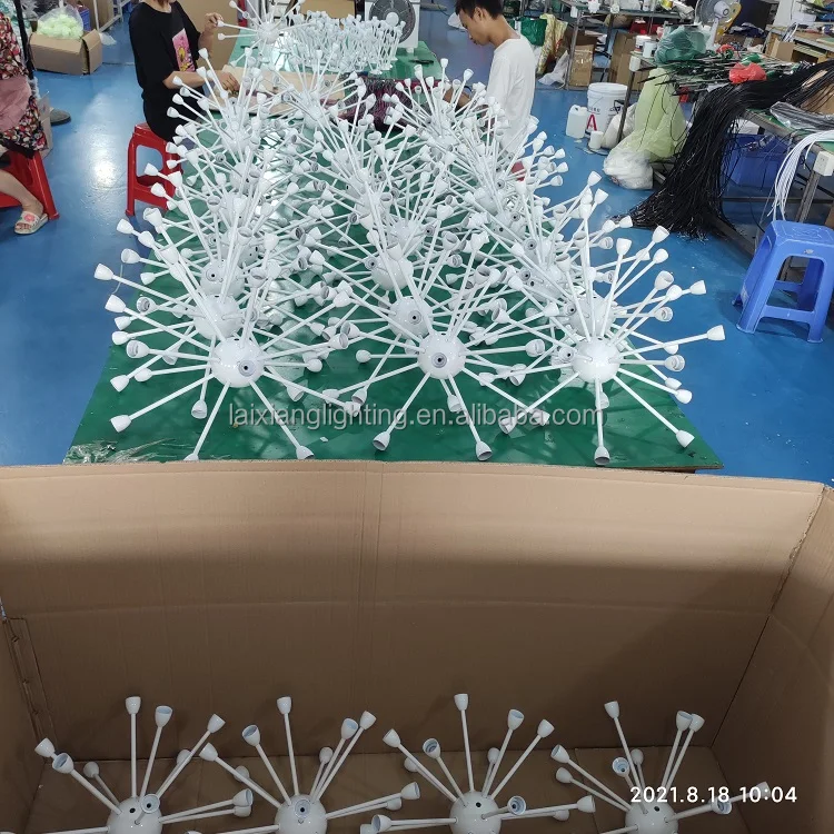 LED Dandelion Lamp  Simulation Large Decorative Led Lighted Optic Fiber Dandelion Flowers Light Landscape Lighting Decoration