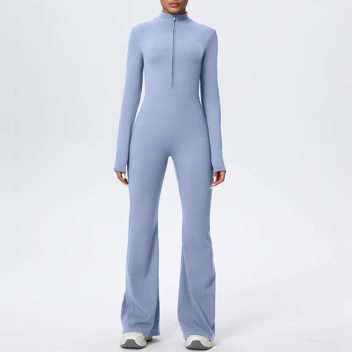 Zipper Seamless Breathable Spaghetti Strap Cloud Feel Tight-Fitting Long-Sleeve Yoga Spo preview