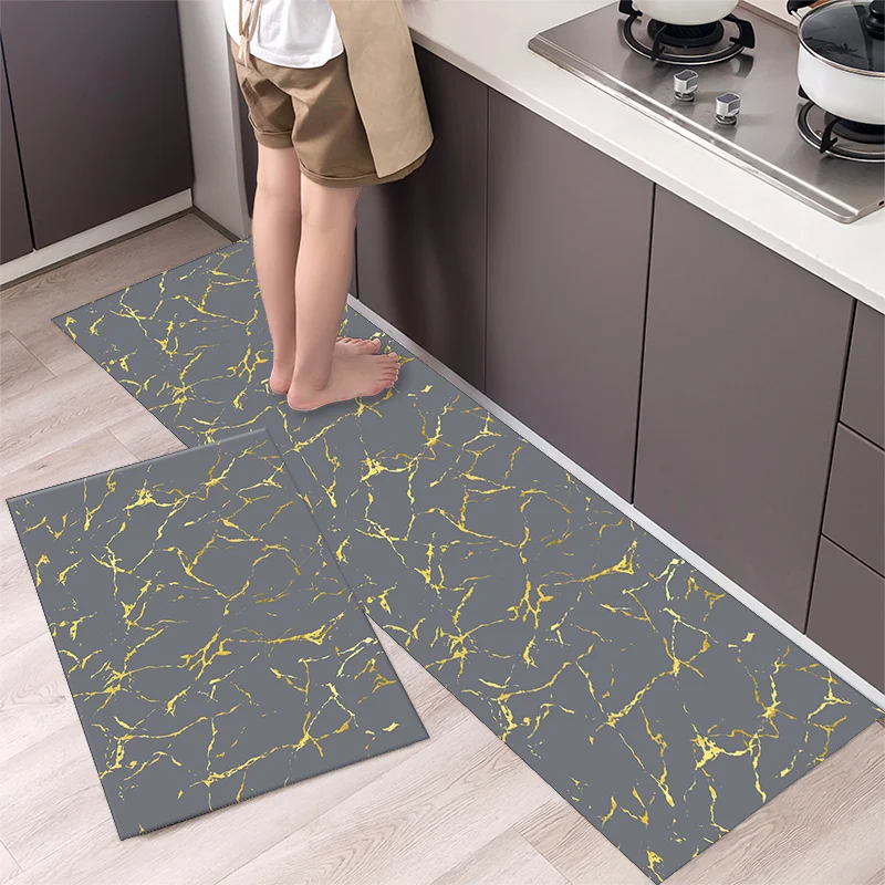 Kitchen Foot Mat Home Bedroom Living Room Doormat Entrance Door Room Rugs Non-slip and Washable Kitchen Carpet Set supplier