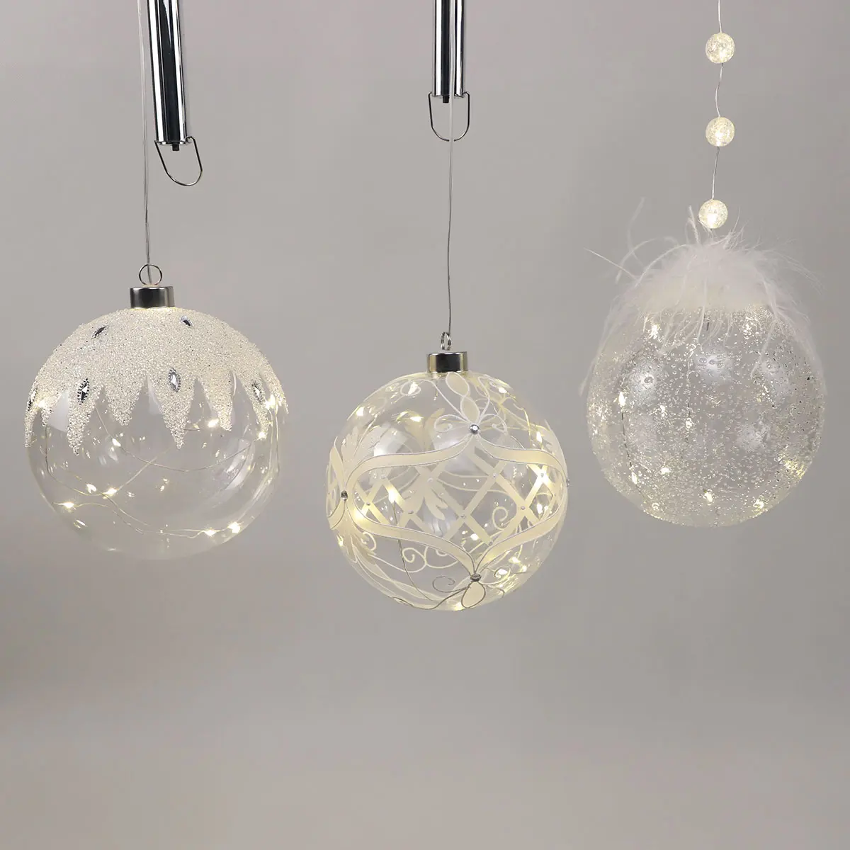 white glass baubles clear glass ornaments christmas decoration wholesale glass christmas craft supplies ball