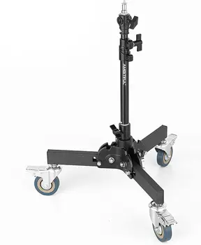 AMBITFUL 61-81cm/21-31.9" Profession Removable Very Sturdy Folding Floor Light Stand and Wheels for Studio Flash LED Light