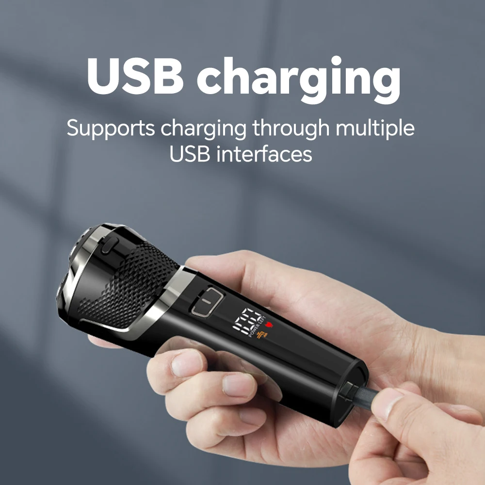 Three-Blade Waterproof Floating Rotary Electric Shaver with TYPE-C Charging USB Power Source for Household RV Hotel Use details