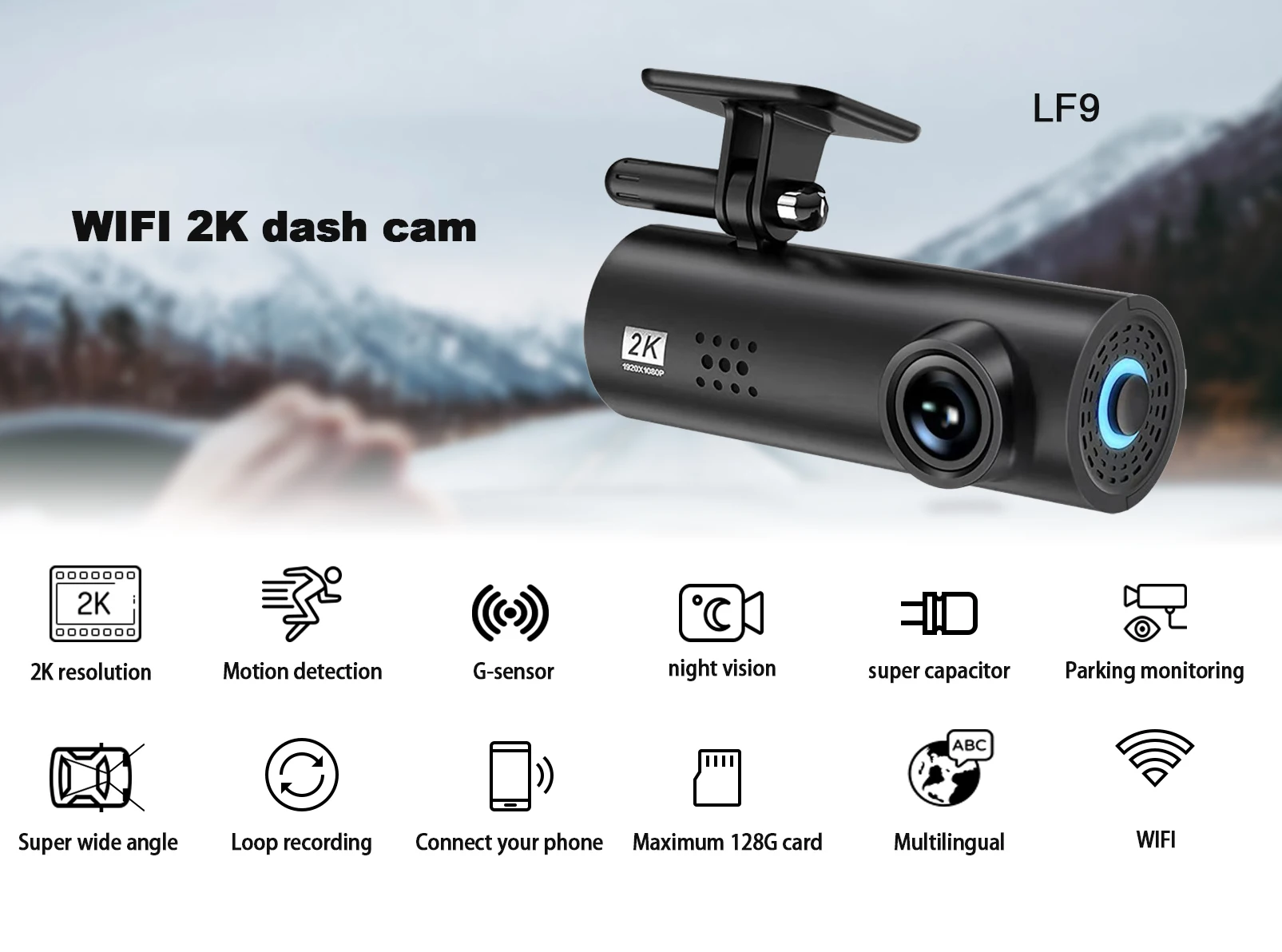 LF9 Pro WiFi Dashboard Camera 1080P Full HD Car DVR Night Vision G-sensor Dash  Cam Driving Recorder - AliExpress