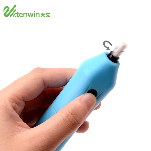 Tenwin 8301 Latest Product Battery Operated Pencil Rubber Eraser Plastic Adjustable Length Automatic Eraser for Sketching