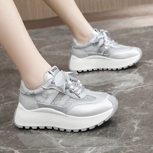 BN015 Made in China Fashion Trend Comfortable Women's Shoes Platform Height Increasing Casual Sneakers