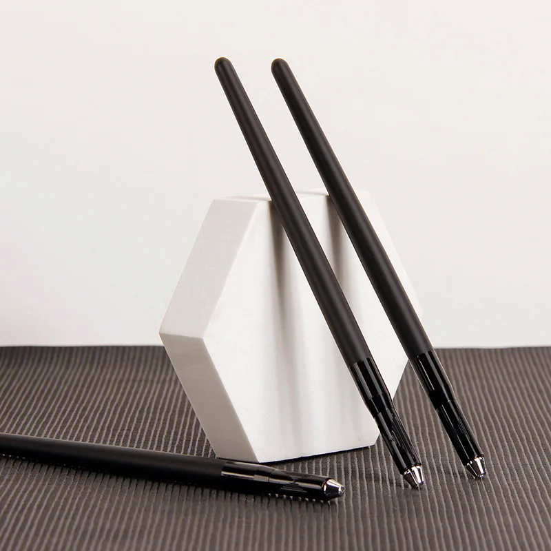 2024 Slim Black Tebori Manual Pen Micro Blade Eyebrow Pen Microblading ...