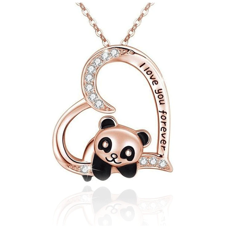 Collana con ciondolo a forma di panda: ciondolo personalizzato con