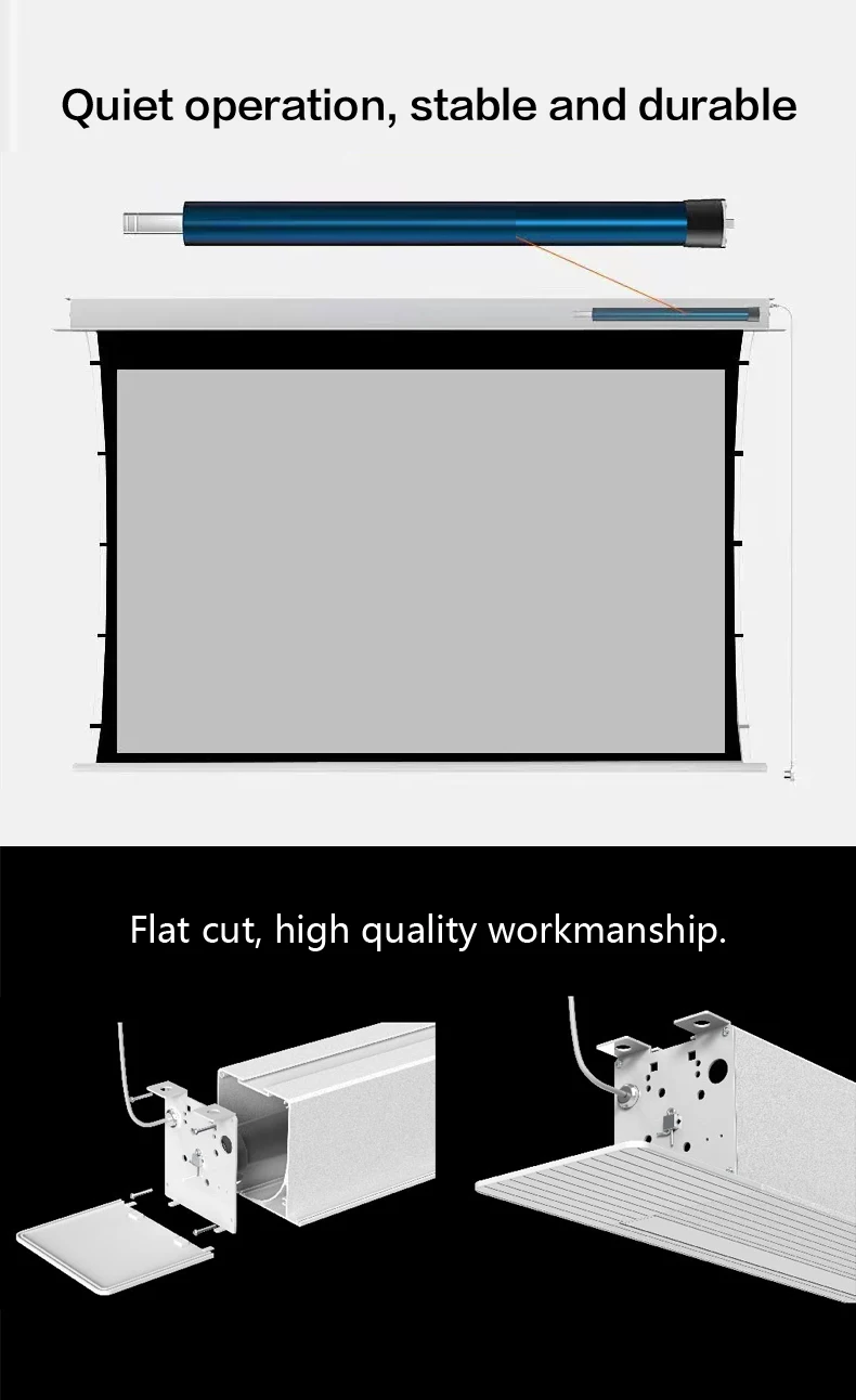 PerfecTisan Electric Projector Screen 4K 8K 3D Electrical Ceiling Home ...