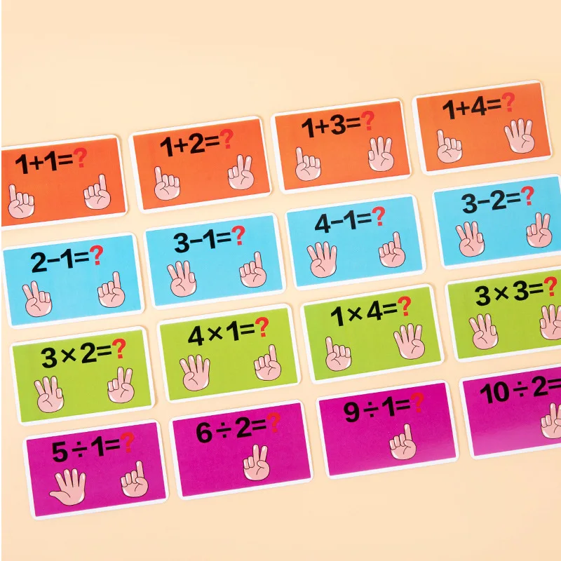 Finger Arithmetic Montessori Math Toys for 3-6 Years Old Early Education Teaching Aids Kindergarten Mathematics Resources Toys
