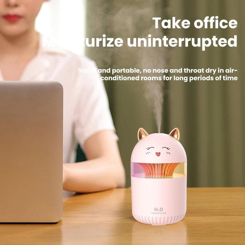 H2o Usb Colorful Humidifier Fire Flame Humidifier Diffuser Smart