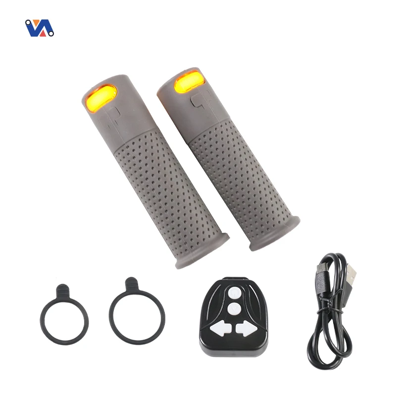 New Image Scooter Direksiyon Kolu Grip'i Xiaomi Elektrikli Scooter için Turn Light ile Kauçuk Direksiyon Silikon Kaplama Işıklı Döndürme