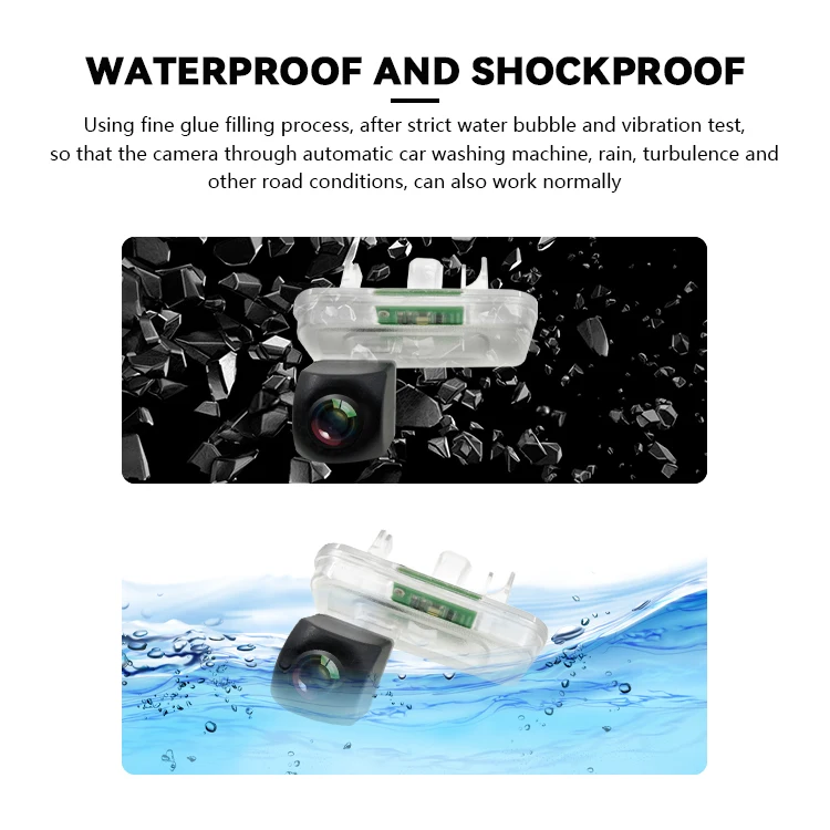 Wemaer AHD Wide Angle Waterproof Backup Reversing Rear View Car Reverse Camera With Parking Line for Toyota Land Cruiser 2019 factory