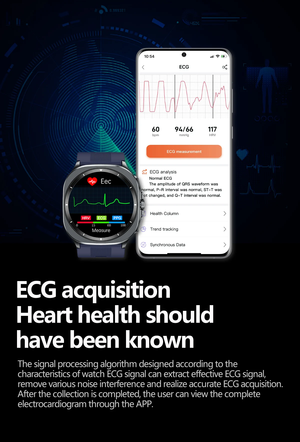 TK65 ECG Health Reloj Smartwatch with Air Pump 1.43Inch AMOLED Blood Pressure Sleep Monitoring SOS Elderly Smart Watch 2025