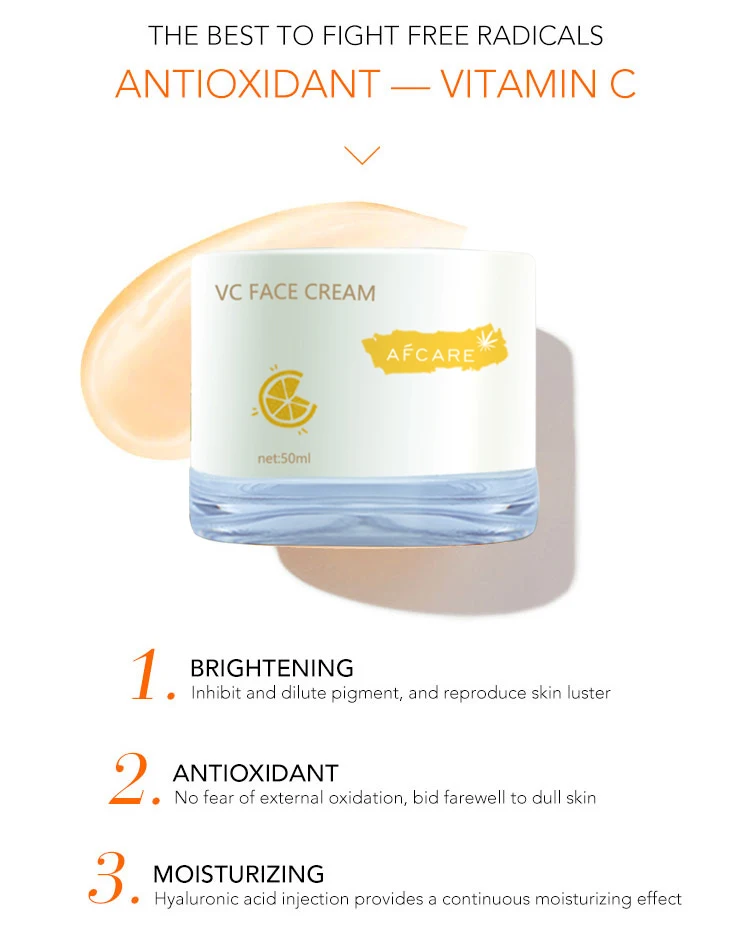 afcare glutathione whitening cream Body And Face Sulfate-free Moisturizer Lightening And Organic Herbal Vitamin C Collagen Face Cream biotin