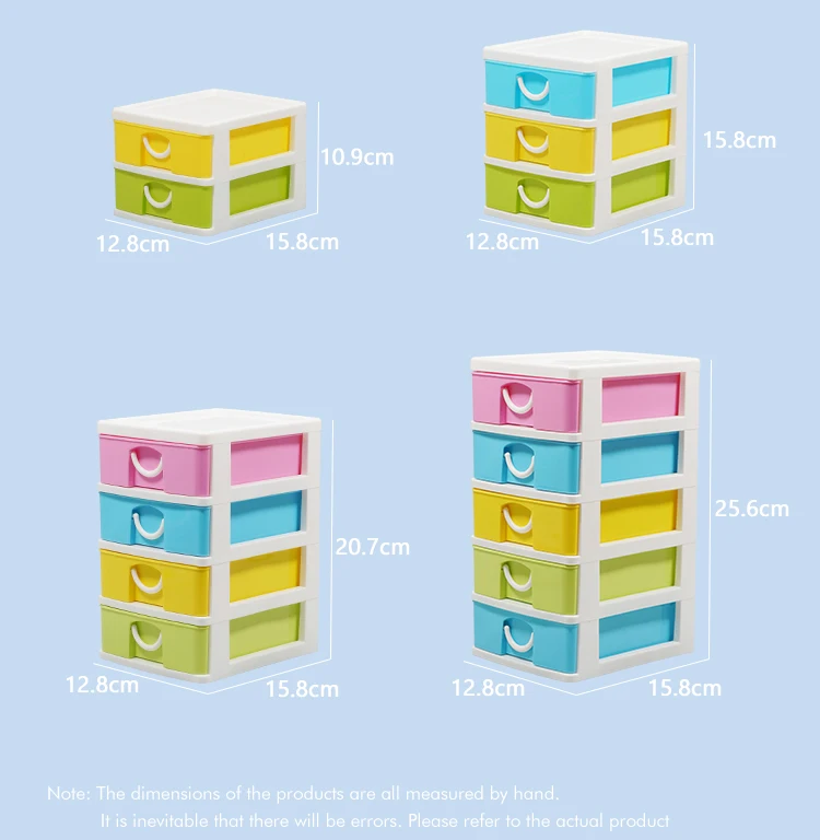 ITEM NO.3203 Factory 2/3/4/5 layers Plastic Desktop Multi-layer Stationery Storage Box Drawer Type Desktop Organizer details