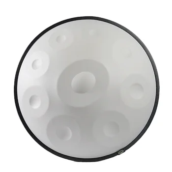 Customized 22-Inch D Minor Handpan Drum White 9 notes Handmade  Instrument with Storage Bag OEM/ODM