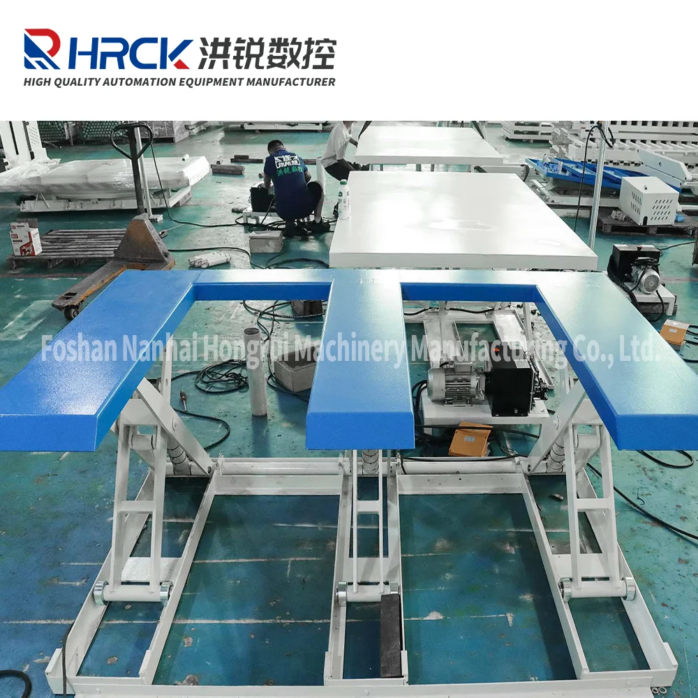 Hongrui High-quality 3000kg E Type Lifting Table Used for Tray Lift for Woodworking Industry Manual Coontrol Workshop Operation