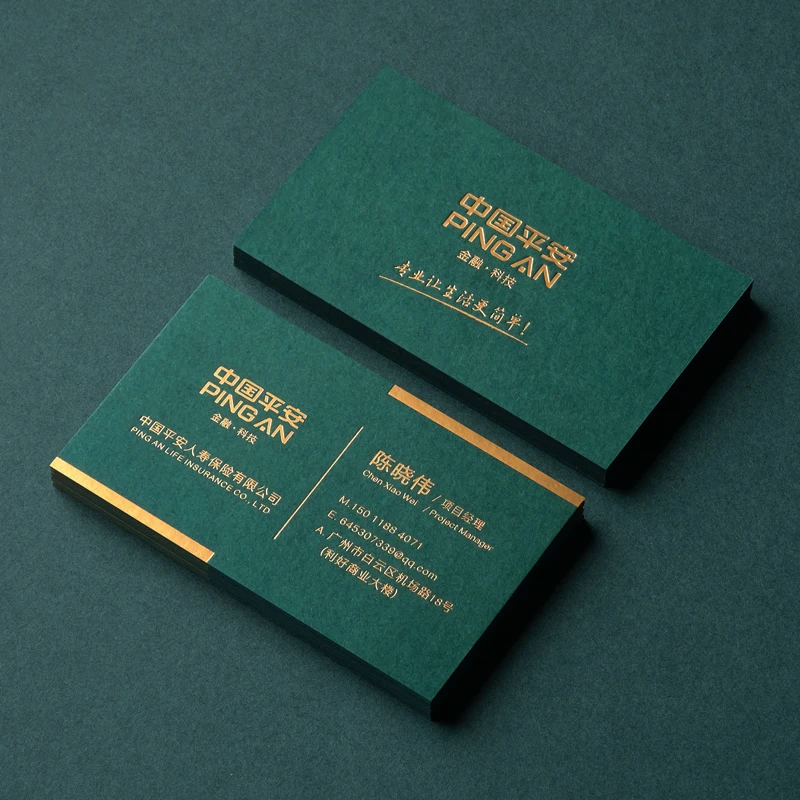 Custom Business Cards Printing Service Paper Name Gold Foil