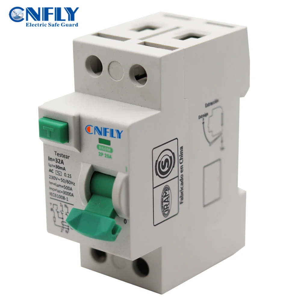 2P RCD Residual Current Circuit Breaker Interruptor Diferencial
