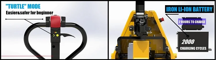 Compact mini LPF lithium electric pallet truck 1.3 ton 1.5 ton 2.0 ton with hand pallet truck function