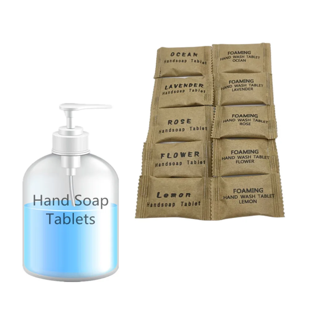 Private Label Effervescent Tablet Solid Hands Liquid Cleaner Foaming Hand Wash Tablets Soap Hand Wash