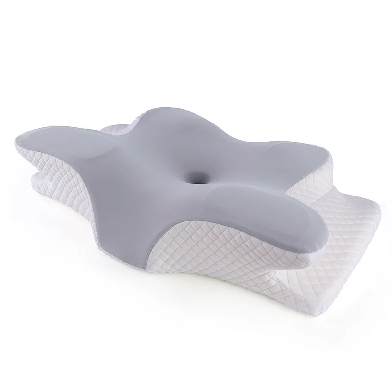 Quality Bed Sleeping Shoulder Pain Relief Ergonomic Adjustable Cervical Neck Butterfly Shape Memory Foam Pillow for Adults