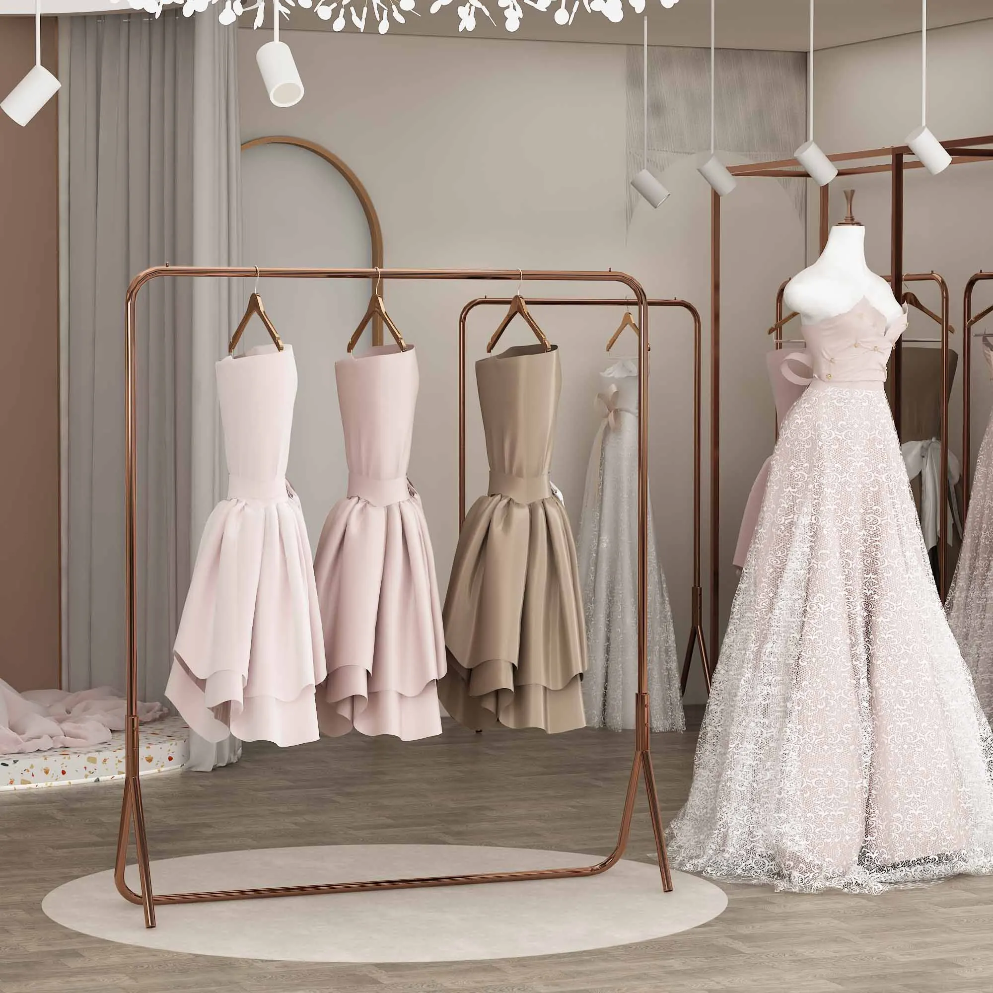 Boutique Loja De Noiva Interior Brilhante Design Romântico Luxo