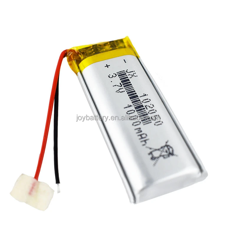 3.7V 1000mAh 102050 liポリマー電池PCBとワイヤー付き在庫あり