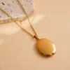 Scatola ovale dorata per fasi, 24x29 mm