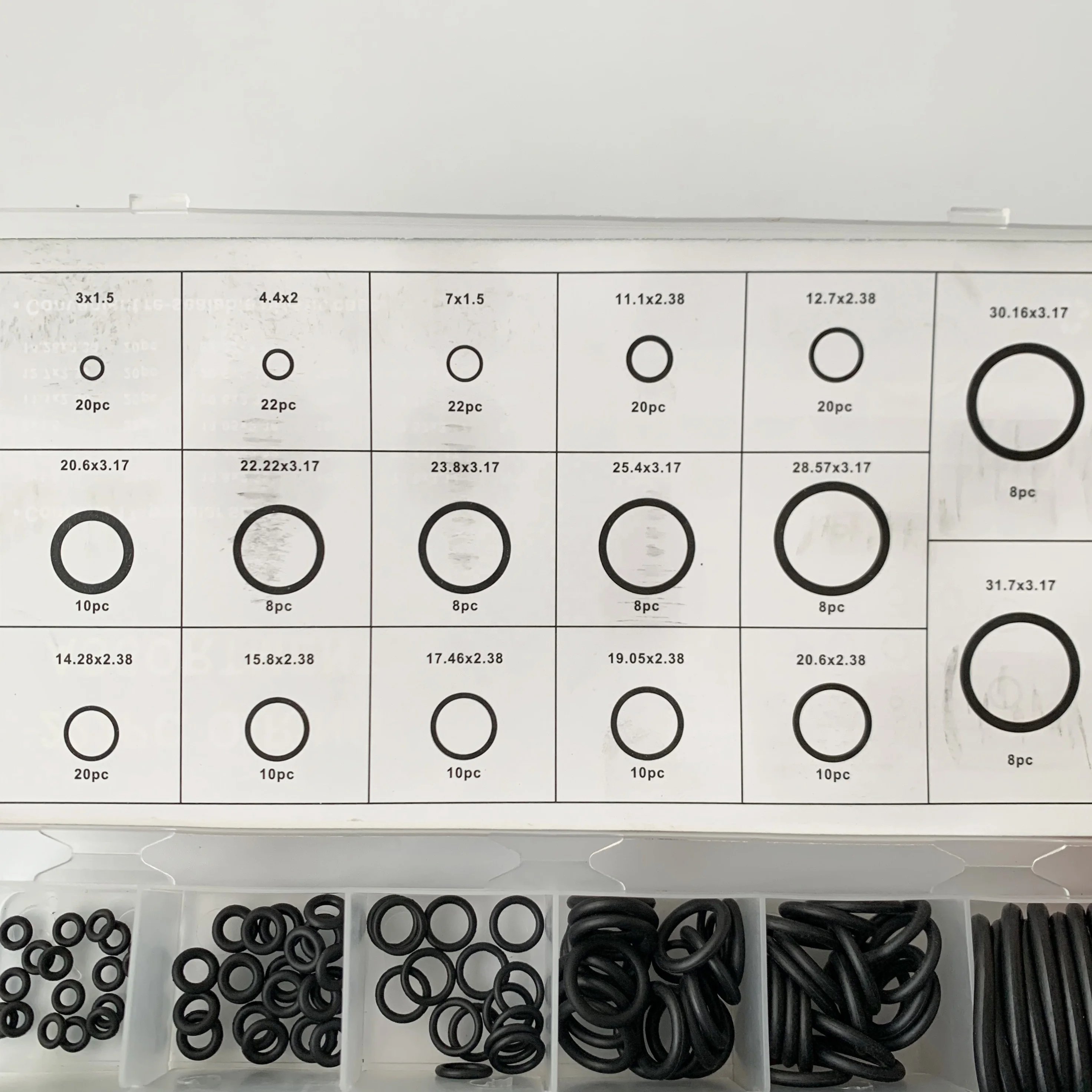 IMPA 813072 Marine Rubber O-Ring Tool - 17 Sizes, 222 Pieces