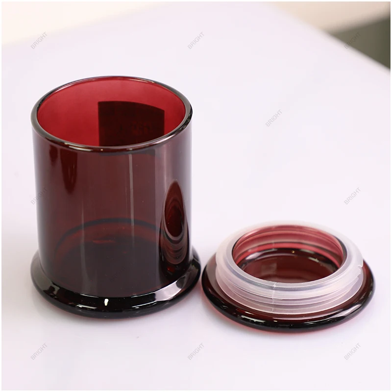 Wholesale Heat Resistant Clear Colored Libbey StatusStorage Canister  Glass Jars Candle Glass Jar Empty for Candle Making