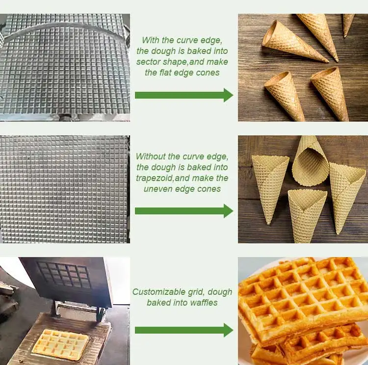 Industrial Commercial Equipment Stroopwafel Icecream Wafer Egg Roll Waffle Maker Ice Cream Cone 4505