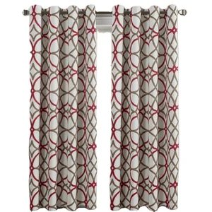 American Style Foil Shiny Printed Floral Blackout Curtain Design Ring Top Grommet Metallic Blackout Curtain for the Living Room