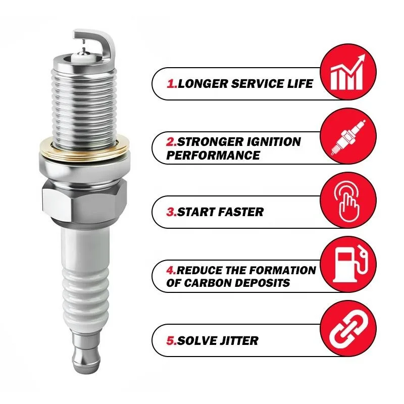 Hot Sale Auto double Iridium Spark Plug Bujia Car Spark Plug manufacture