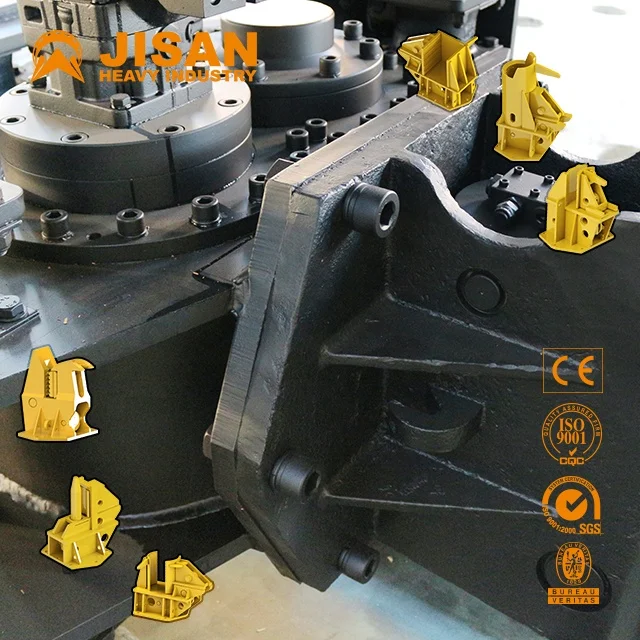Guardrail Post Ice 330d Excavator Mounted Vibro Hydraulic Static Pile Driver Price Hammer for Skid Steer Loader
