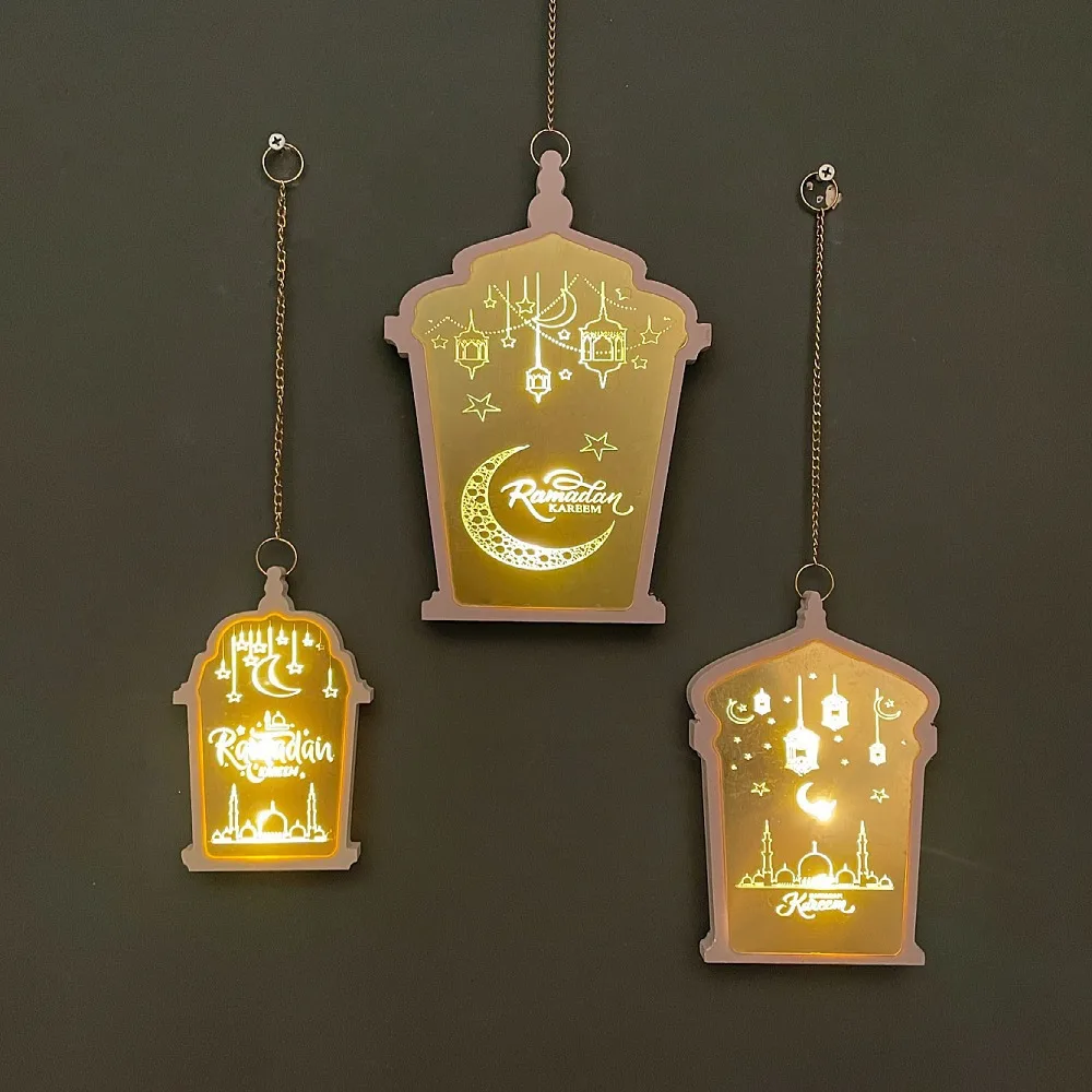 Hot Sale Eid Mubarak Led Light Islamic Decoration Acrylic 2aaa Power ...