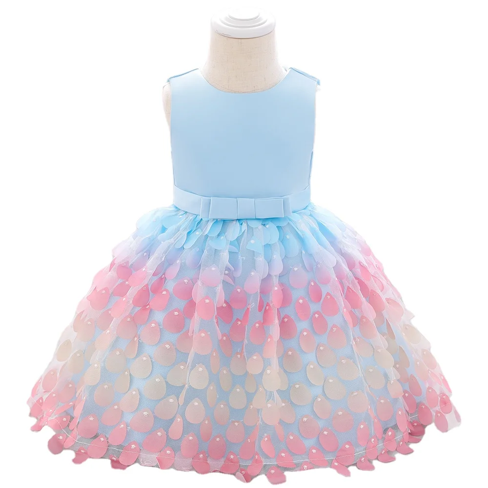 Детское платье принцессы на свадьбу день рождения бальное для маленьких девочек платья 2