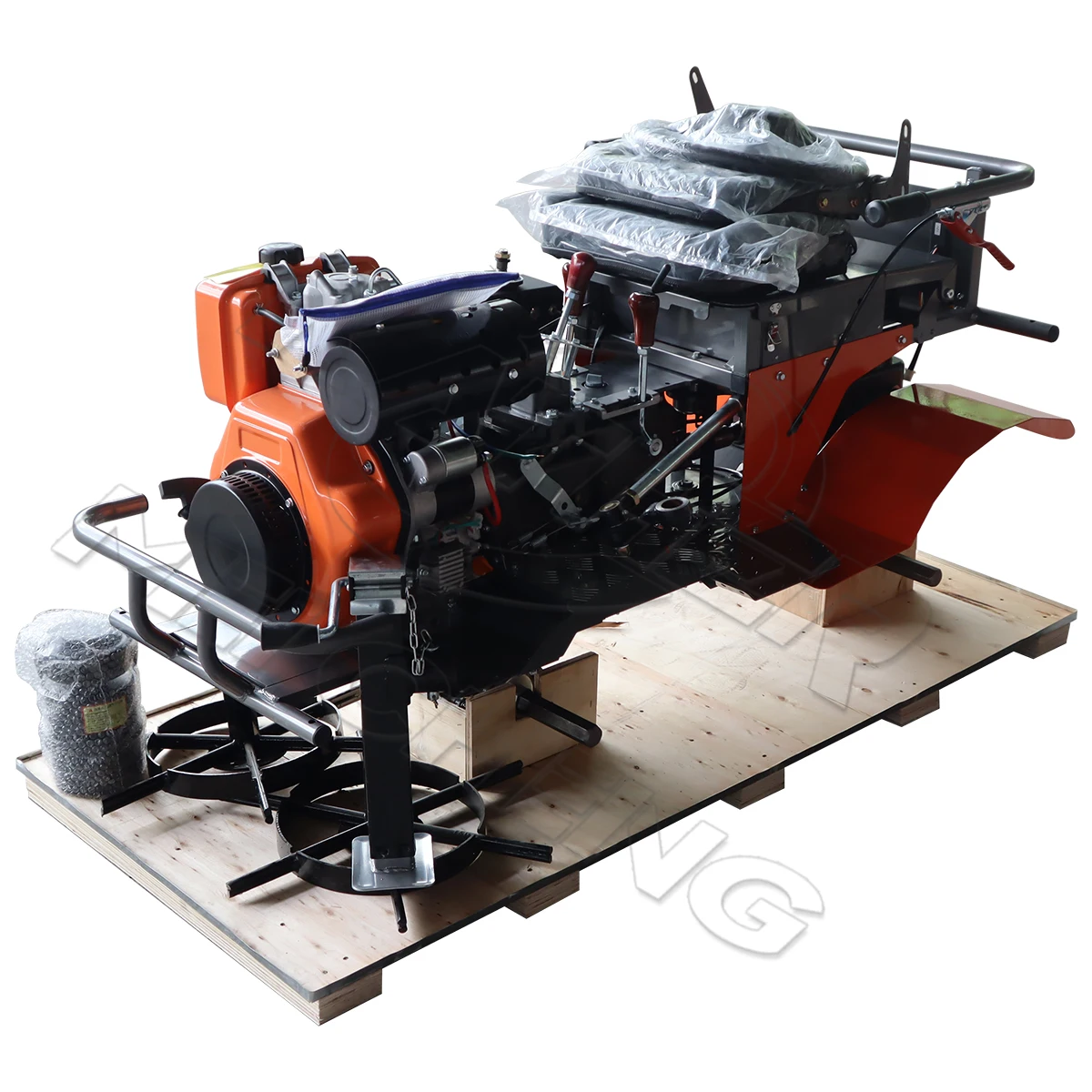product 4wd ride on micro tiller orchard trenching rotary ploughing machine home mini rotary tiller diesel ride on cultivator motocultor-9