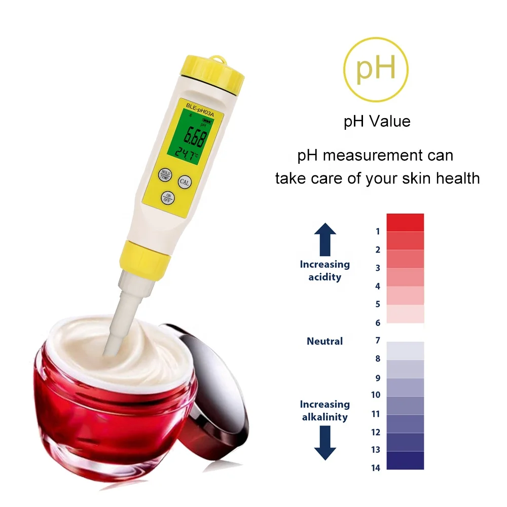 Digital Bluetooth Puncture Cheese Ph Temperature Meter Tester With Data Logger For Food Soil