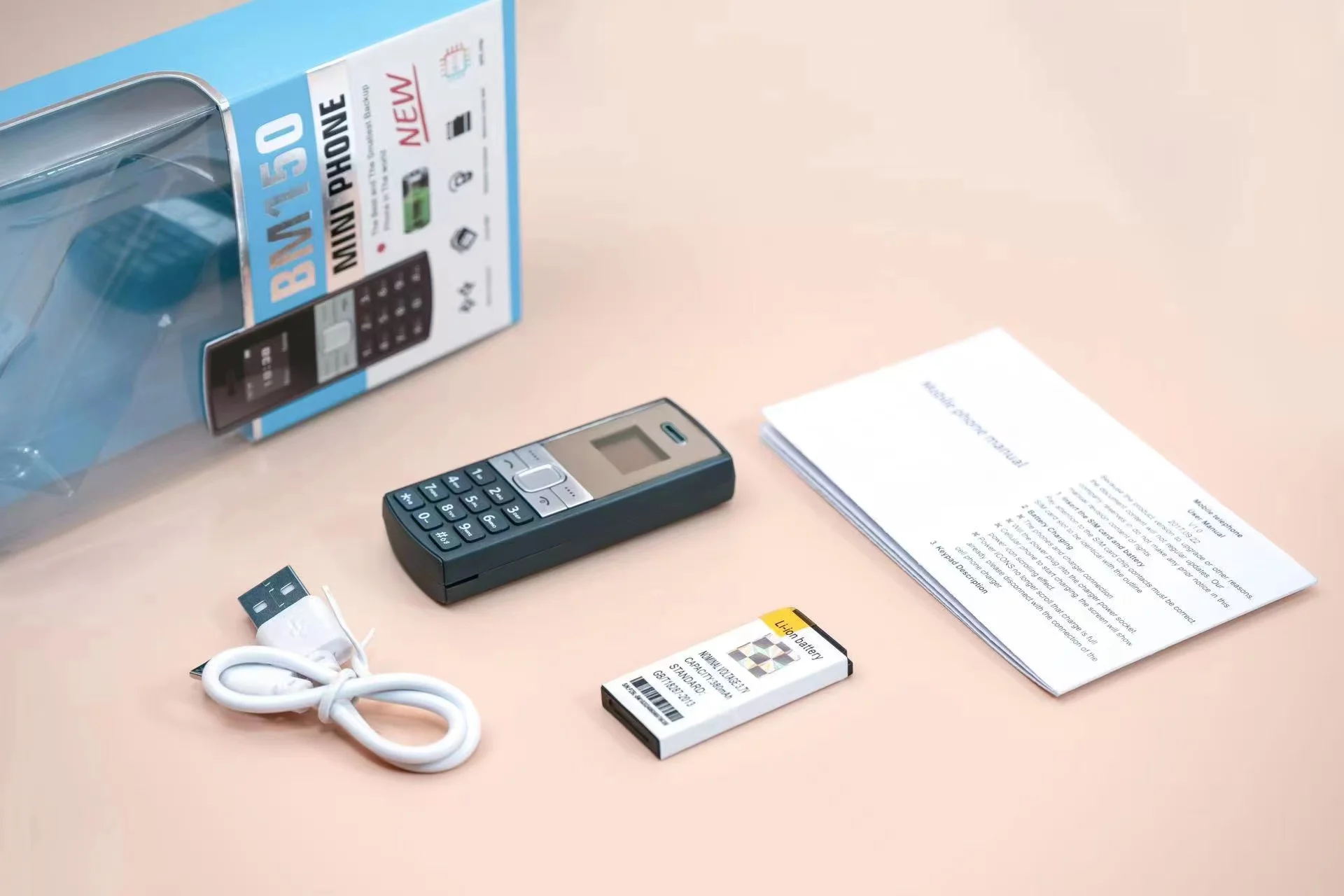 2024  Unlocked Smallest Mobile Phone, BM150 Tiny Mini Mobile