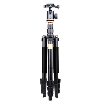 QZSD-Q555B Aluminum Video Camera Tripod Stand Lightweight Tripod for Travel DSLR Camera Stand with Damping Ball Head detail image