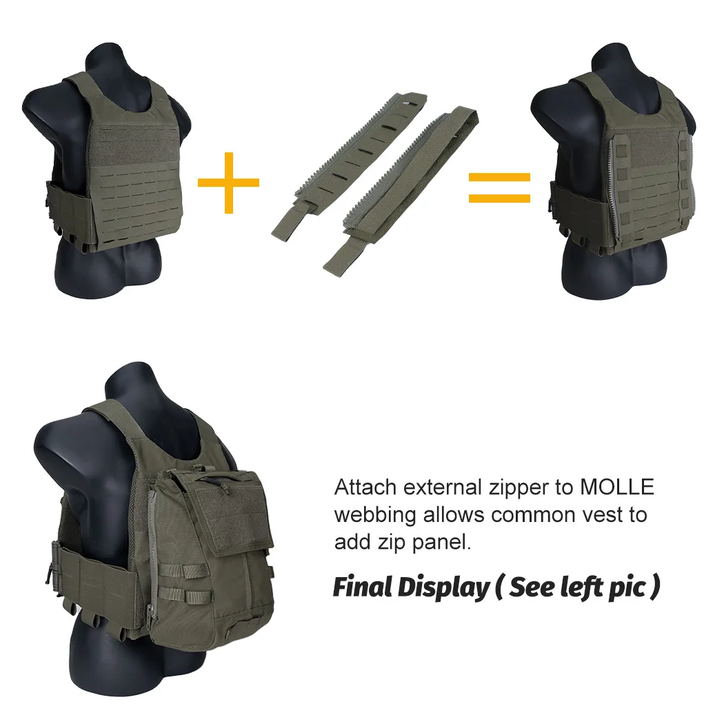 Wekuw 4 Pièces Adaptateurs Molle - Sangles Pour Gilet Tactique Et Sac à Dos