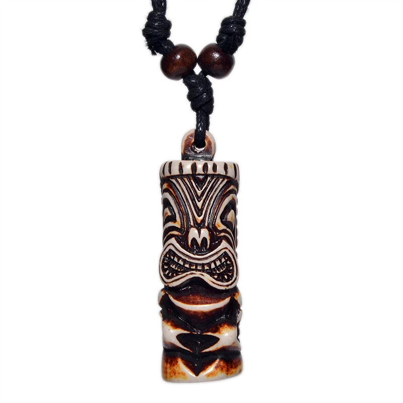 Fx011 Indian Maya Necklace Totem Pendant Cool Man Choker Retro Jewelry  Tribal Style Imitation Yak Bone Necklace Amulet Gift - Buy Indian