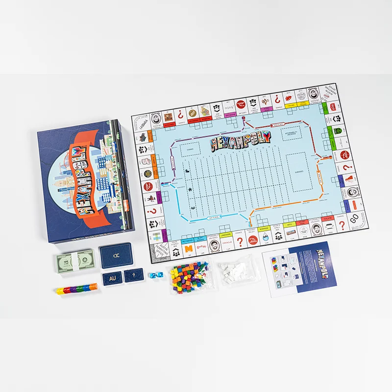 Hot Selling Wholesale Paper or Plastic Piece Custom Printing Hexahpoly Board Game for Adults details