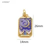 Amuleto de lobo y luna (la luna) dorado