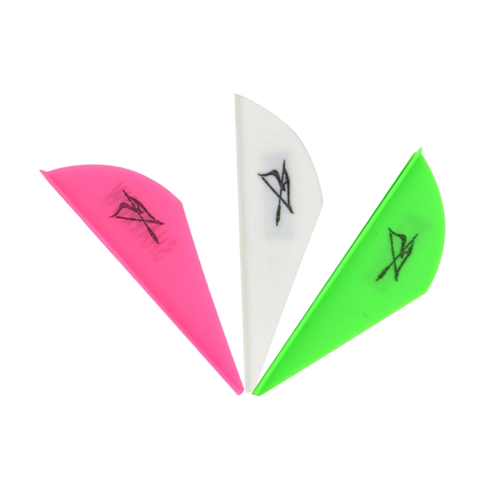 Flèches à Ailettes 4 Pouces - Lot De 50 - Pour Tir à L'Arc Ou Chasse - Plastique Souple - Rouge