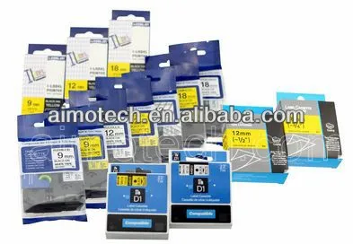 Aimo Compatible Brother Tz Label Tape Black on Clear 9mm Fitas Cassette Tze121