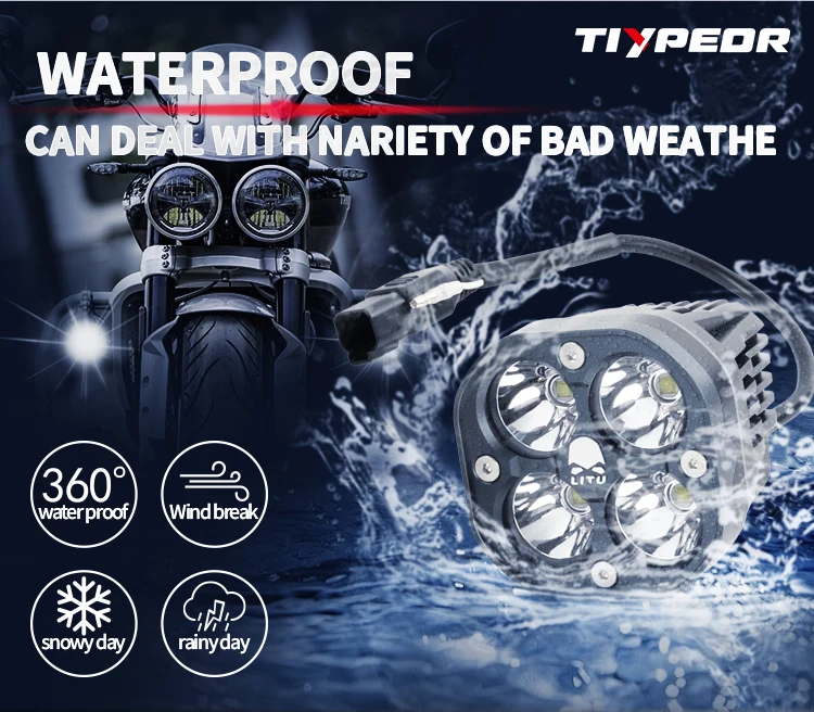 product tiypeor hot selling motorcycle high bright led driving light flood spot combo beam led off road working light truck pickup utv-4